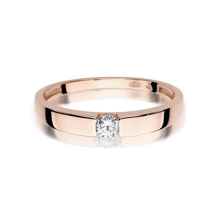 Inel Aur 14K cu Diamant Natural 0.12 ct