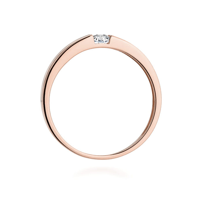 Inel Aur 14K cu Diamant Natural 0.12 ct