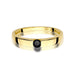 Inel Aur 14K W432 Diamant Negru 0.12ct