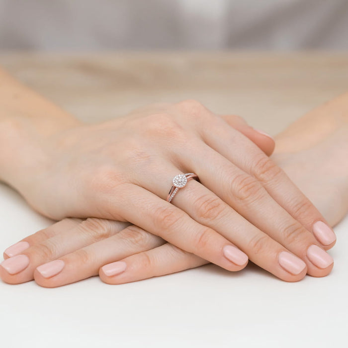 Inel Aur 14K cu Diamant Natural 0.18ct