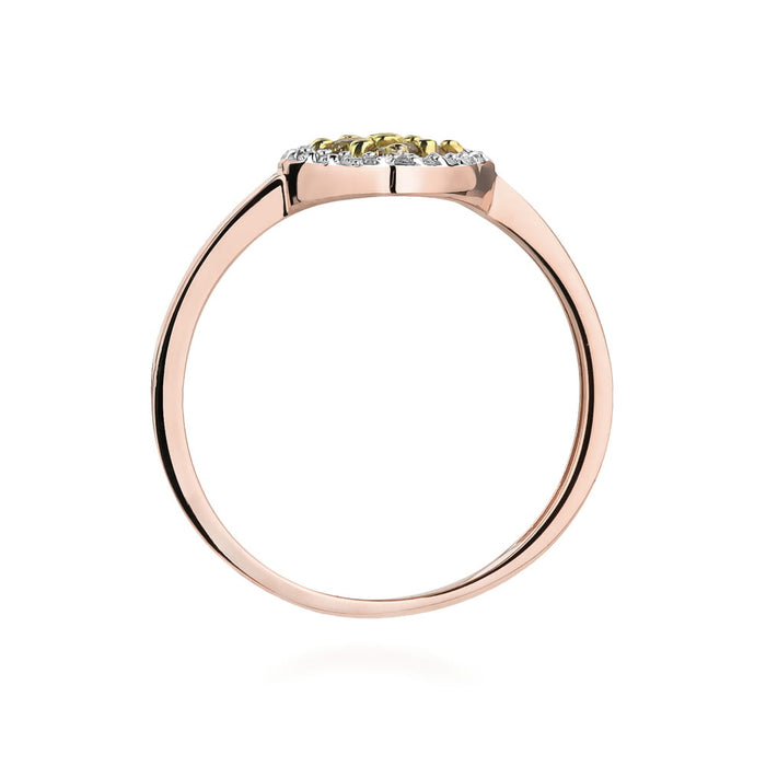 Inel Aur 14k cu Diamante Naturale Maro 0.30 ct