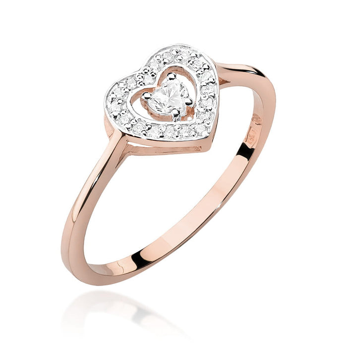 Inel Aur 14K cu Diamant Natural 0.19 ct