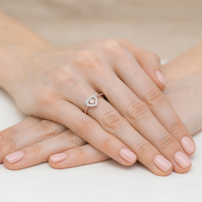 Inel Aur 14K cu Diamante Naturale 0.19 ct