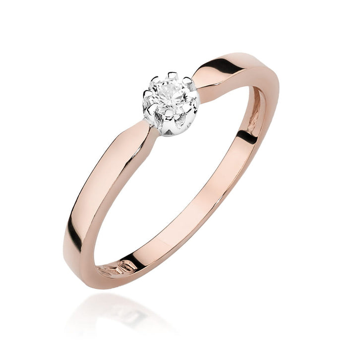 Inel Aur 14K cu Diamant Natural 0.10 ct