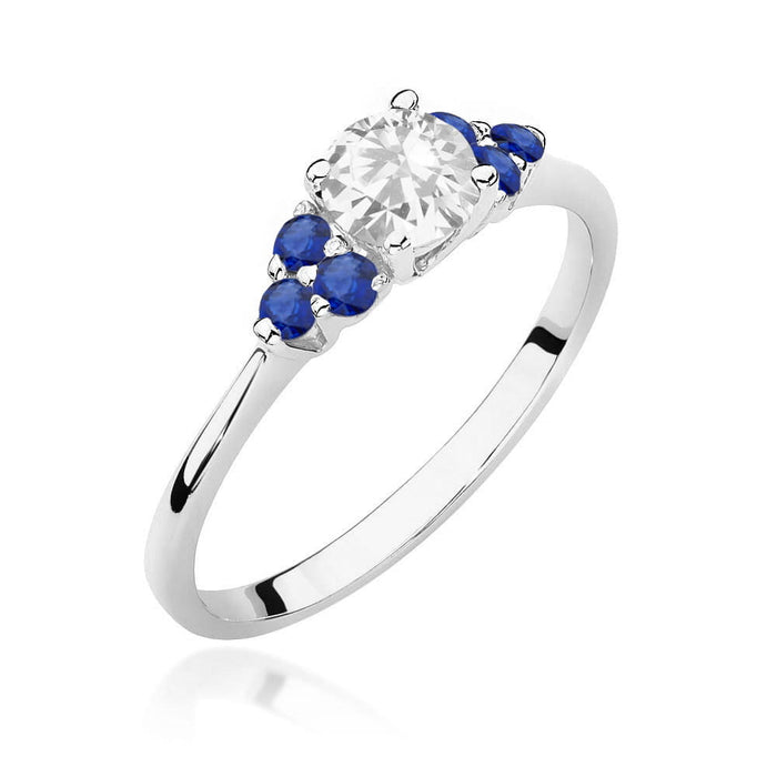 Inel Aur 14K W451 Safir Alb 0.60ct