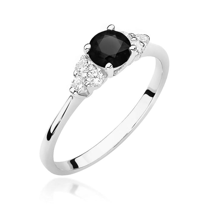Inel Aur 14K W451 Diamant Negru 0.50ct