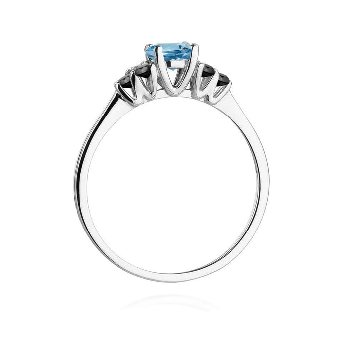 Inel Aur 14K W451 Topaz London Blue 0.50ct