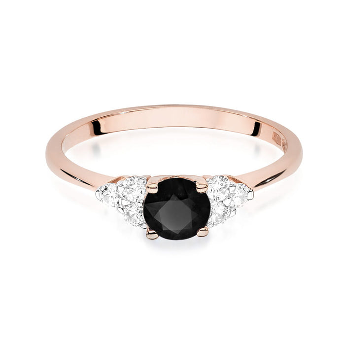 Inel Aur 14K W451 Diamant Negru 0.50ct