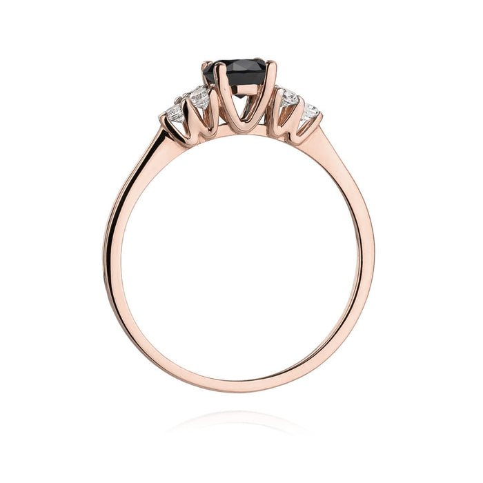Inel Aur 14K W451 Diamant Negru 0.50ct