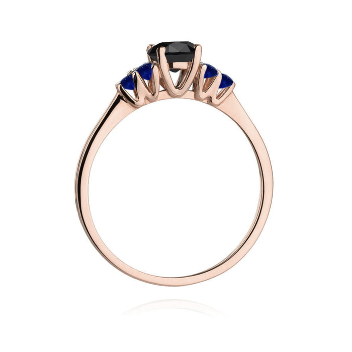 Inel Aur 14K W451 Diamant Negru 0.50ct