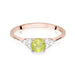 Inel Aur 14K cu Peridot 0.60 ct si Diamante Naturale 0.18 ct