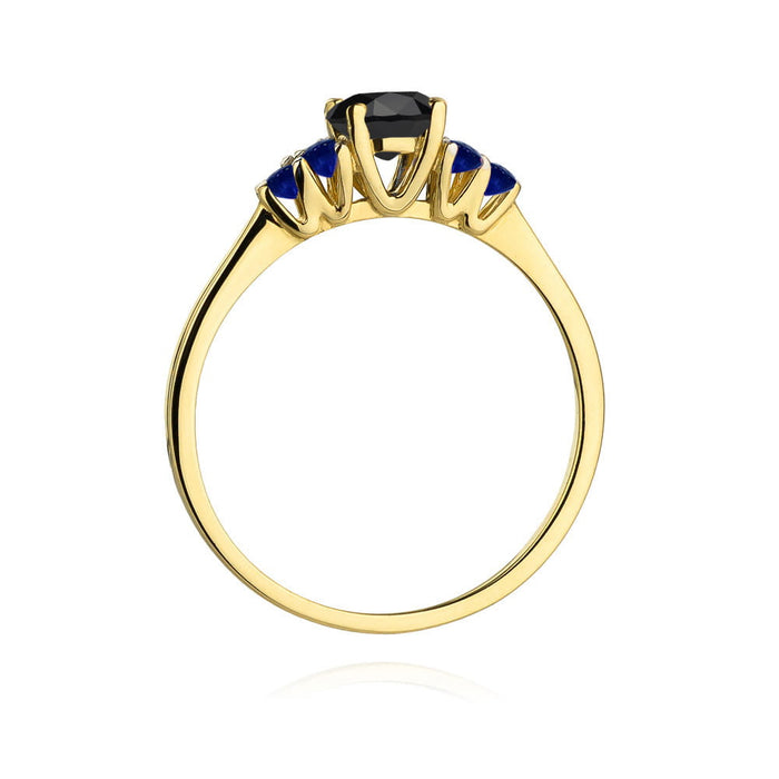 Inel Aur 14K W451 Diamant Negru 0.50ct