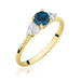 Inel Aur 14K W451 Topaz London Blue 0.50ct