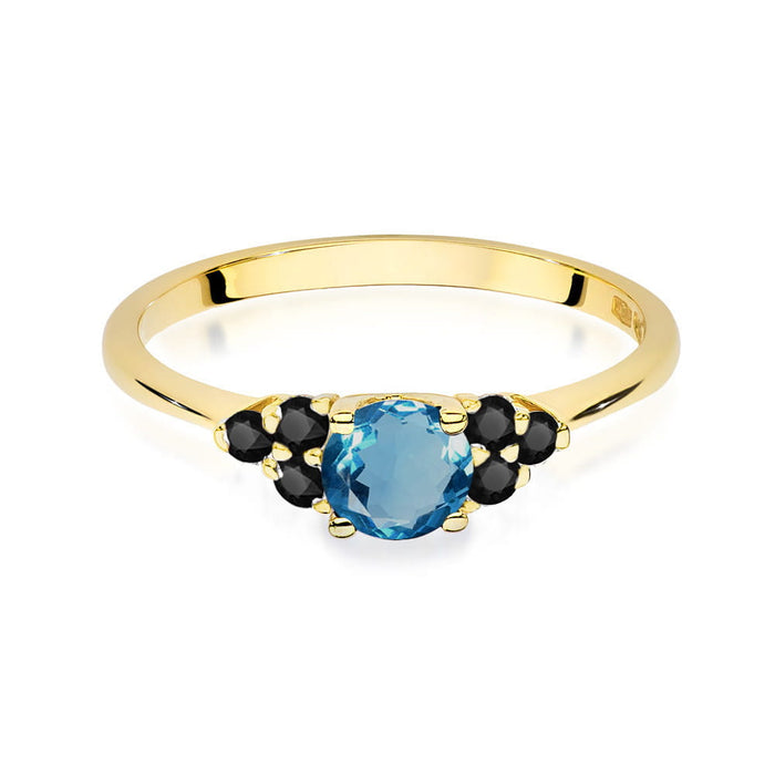 Inel Aur 14K W451 Topaz London Blue 0.50ct