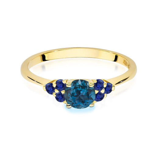 Inel Aur 14K W451 Topaz London Blue 0.50ct