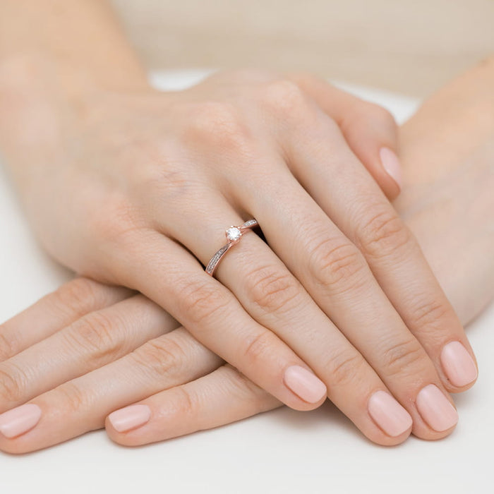 Inel Aur 14K cu Diamant Natural 0.20 ct