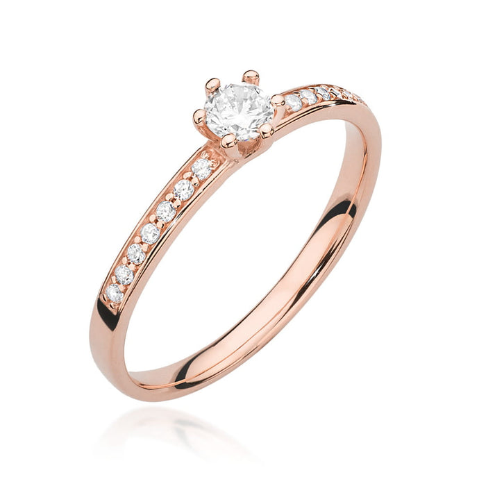 Inel Aur 14K cu Diamant Natural 0.17 ct