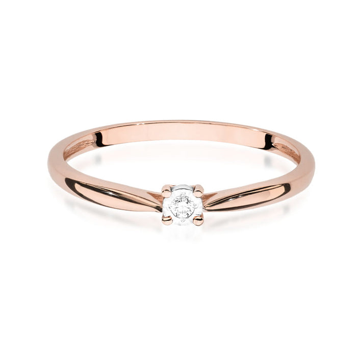 Inel Aur 14K cu Diamant Natural 0.01 ct