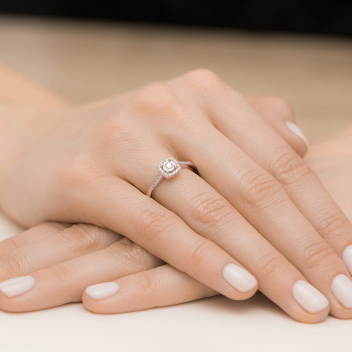 Inel Aur 14K cu Diamant Natural 0.21 ct