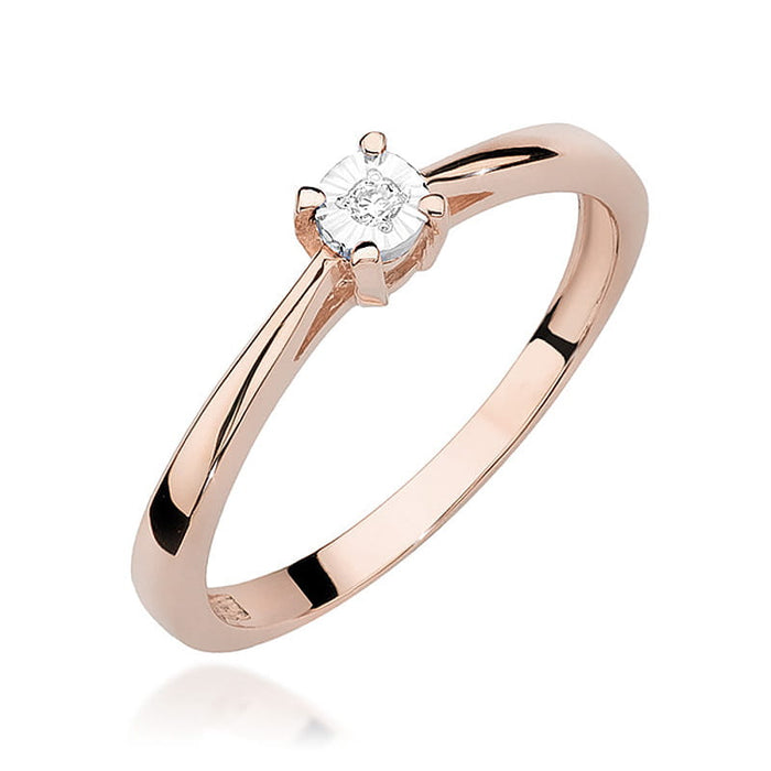 Inel Aur 14K cu Diamant Natural 0.02 ct