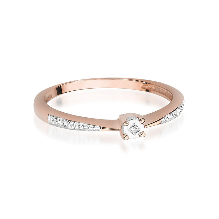 Inel Aur 14K cu Diamant Natural 0.02 ct