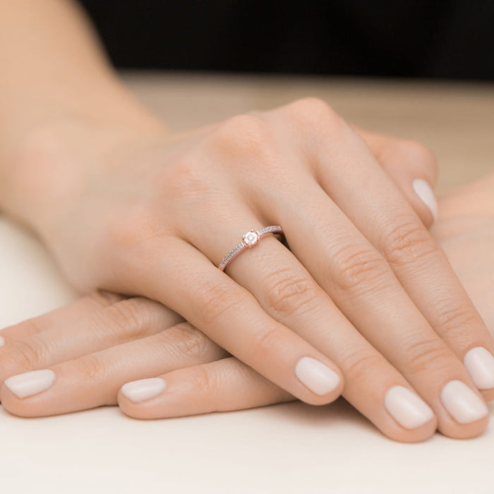 Inel Aur 14K cu Diamante Naturale 0.07 ct