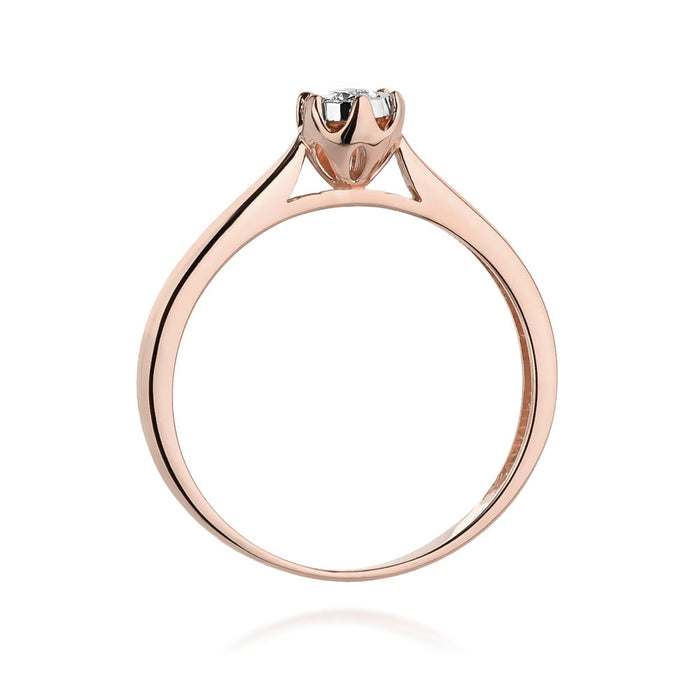 Inel Aur 14K cu Diamant Natural 0.08 ct