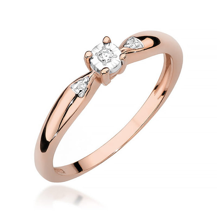 Inel Aur 14K cu Diamant Natural 0.03 ct