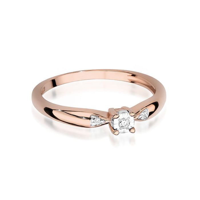 Inel Aur 14K cu Diamant Natural 0.03 ct