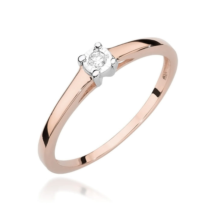 Inel Aur 14K cu Diamant Natural 0.03 ct