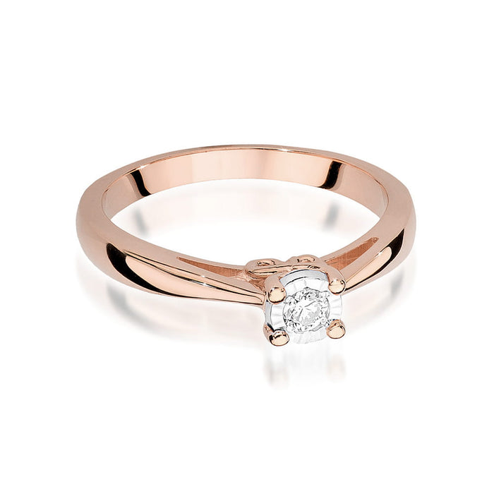 Inel Aur 14k cu Diamant Natural 0.08 ct