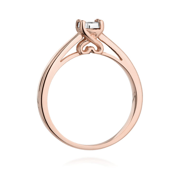 Inel Aur 14K cu Diamant Natural 0.08 ct