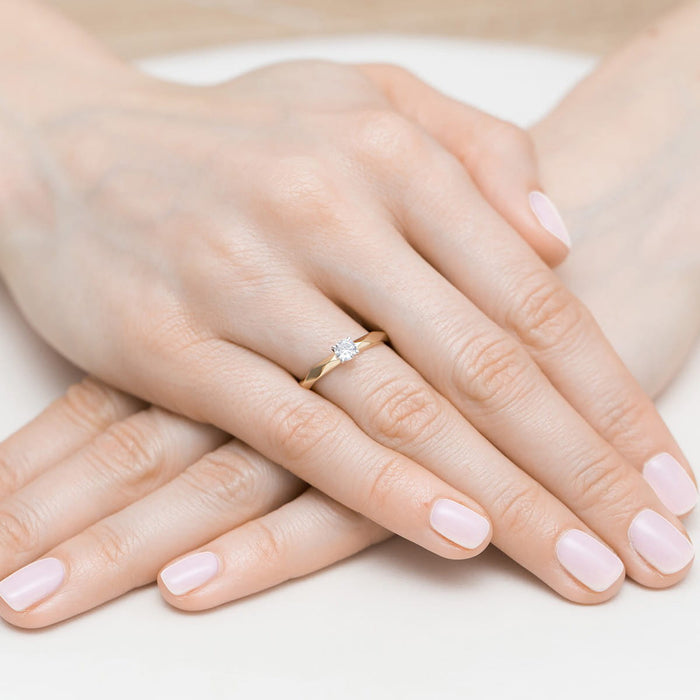 Inel Aur 14K W484 Diamant 0.25ct