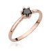 Inel Aur 14k cu Diamant Natural Negru 0.30 ct