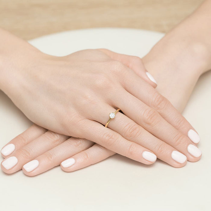 Inel Aur 14K W496 Diamant 0.30ct