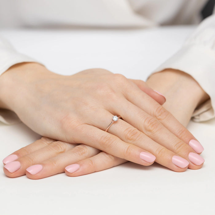 Inel Aur 14k cu Diamant Natural 0.25 ct