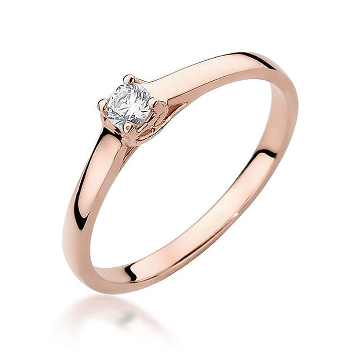 Inel Aur 14K  cu Diamant Natural 0.12 ct