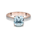 Inel Aur 14K cu Topaz 2.00 ct si Diamante Naturale 0.07 ct