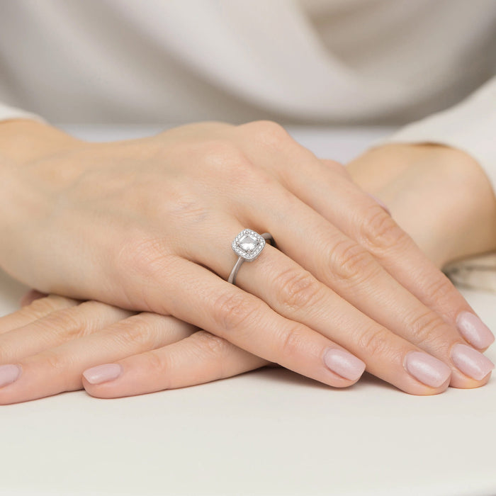 Inel Aur 14K W514 Safir Alb 0.70ct