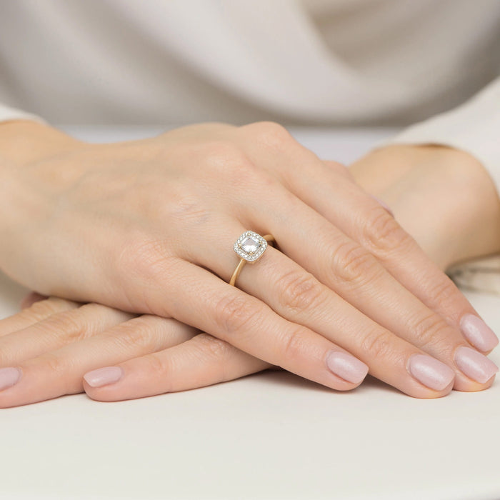 Inel Aur 14K W514 Safir Alb 0.70ct