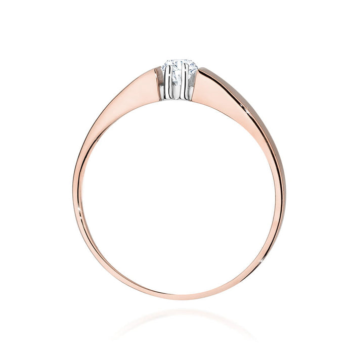 Inel Aur 14k cu Diamant Natural 0.08 ct