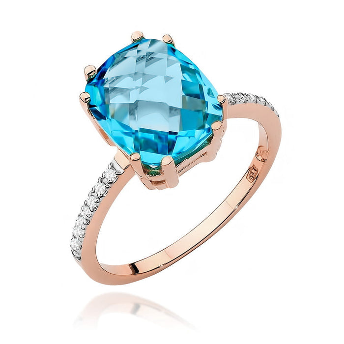 Inel Aur 14K cu Topaz 3.00 ct