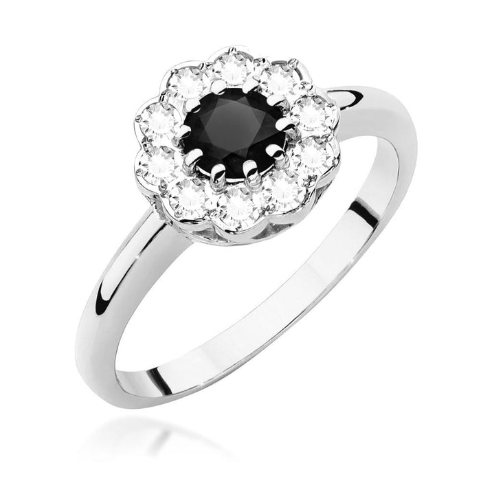 Inel Aur 14K W529 Diamant Negru 0.50ct