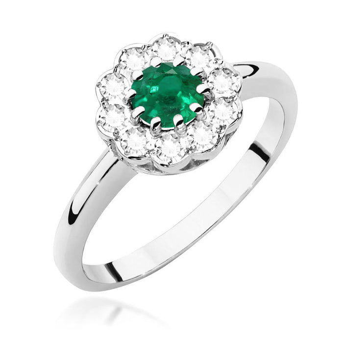 Inel Aur 14K W529 Smarald 0.50ct