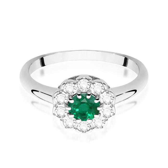 Inel Aur 14K W529 Smarald 0.50ct