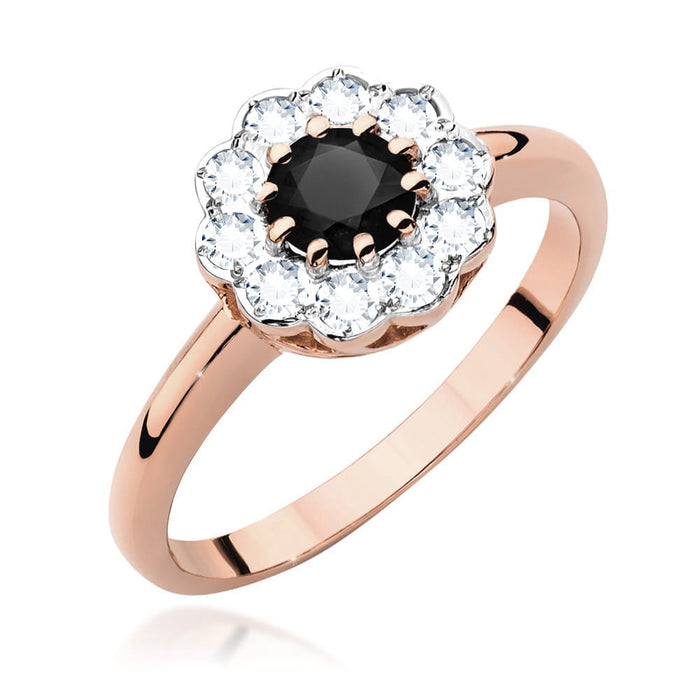 Inel Aur 14K W529 Diamant Negru 0.50ct