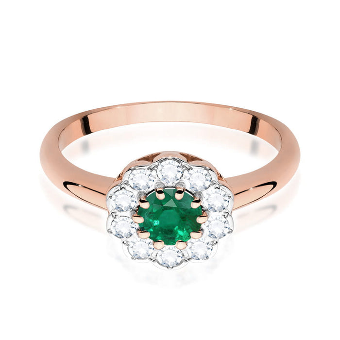 Inel Aur 14K W529 Smarald 0.50ct