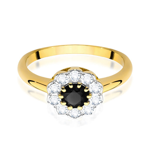 Inel Aur 14K W529 Diamant Negru 0.50ct