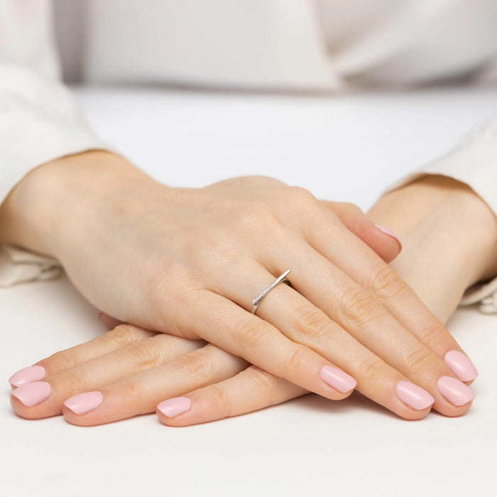 Inel Aur 14K cu Diamante Naturale 0.03 ct