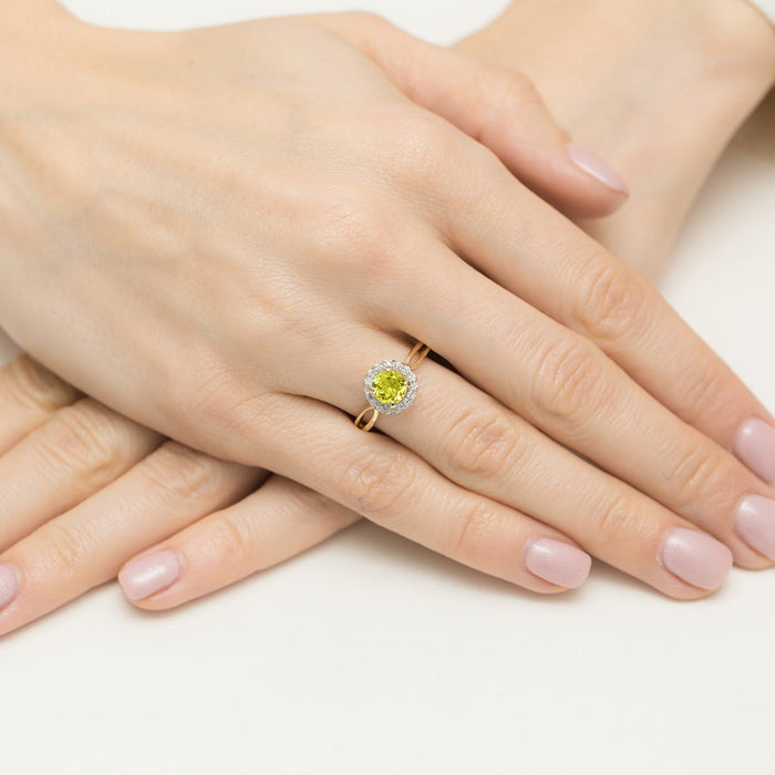 Inel Aur 14K W538 Peridot 0.90ct